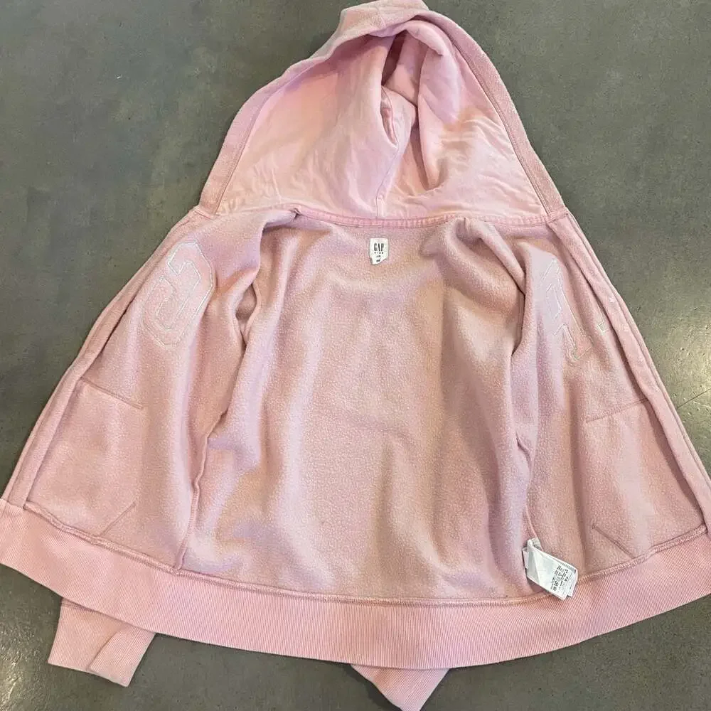 Gap kids pink full zip sweater hoodie jacket girls size 10